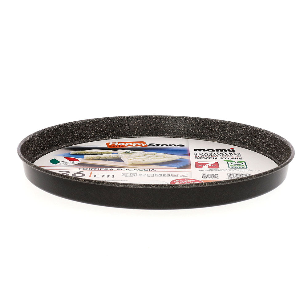 Mamù Set 2 tortiere per focaccia antiaderente alluminio 7 strati PFOA free antigraffio made in italy_3 - 3