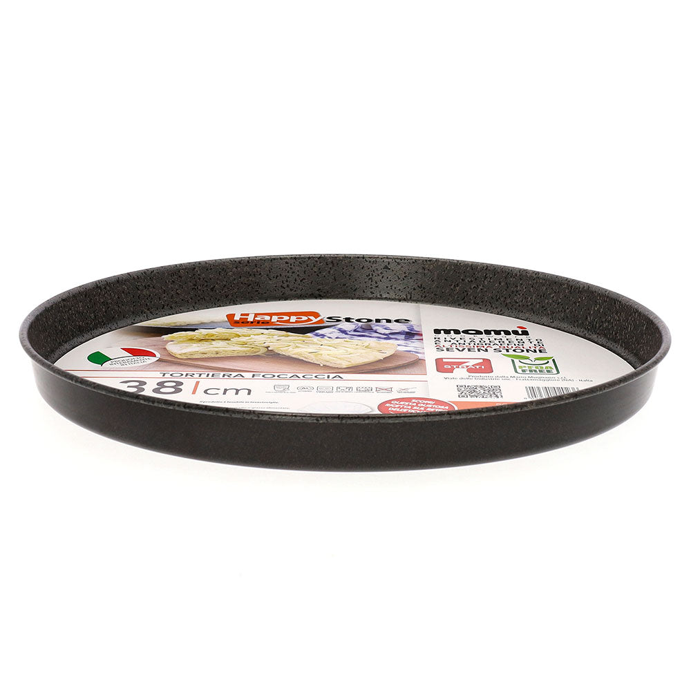 Große antihaftbeschichtete 7-lagige Aluminium-Focaccia-Form, PFOA-frei, kratzfest, hergestellt in Italien. - 8