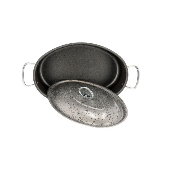 Oval non-stick saucepan, easy to handle, PFOA-free, scratch-resistant aluminum, practical, fast cooking, made in Italy - 7