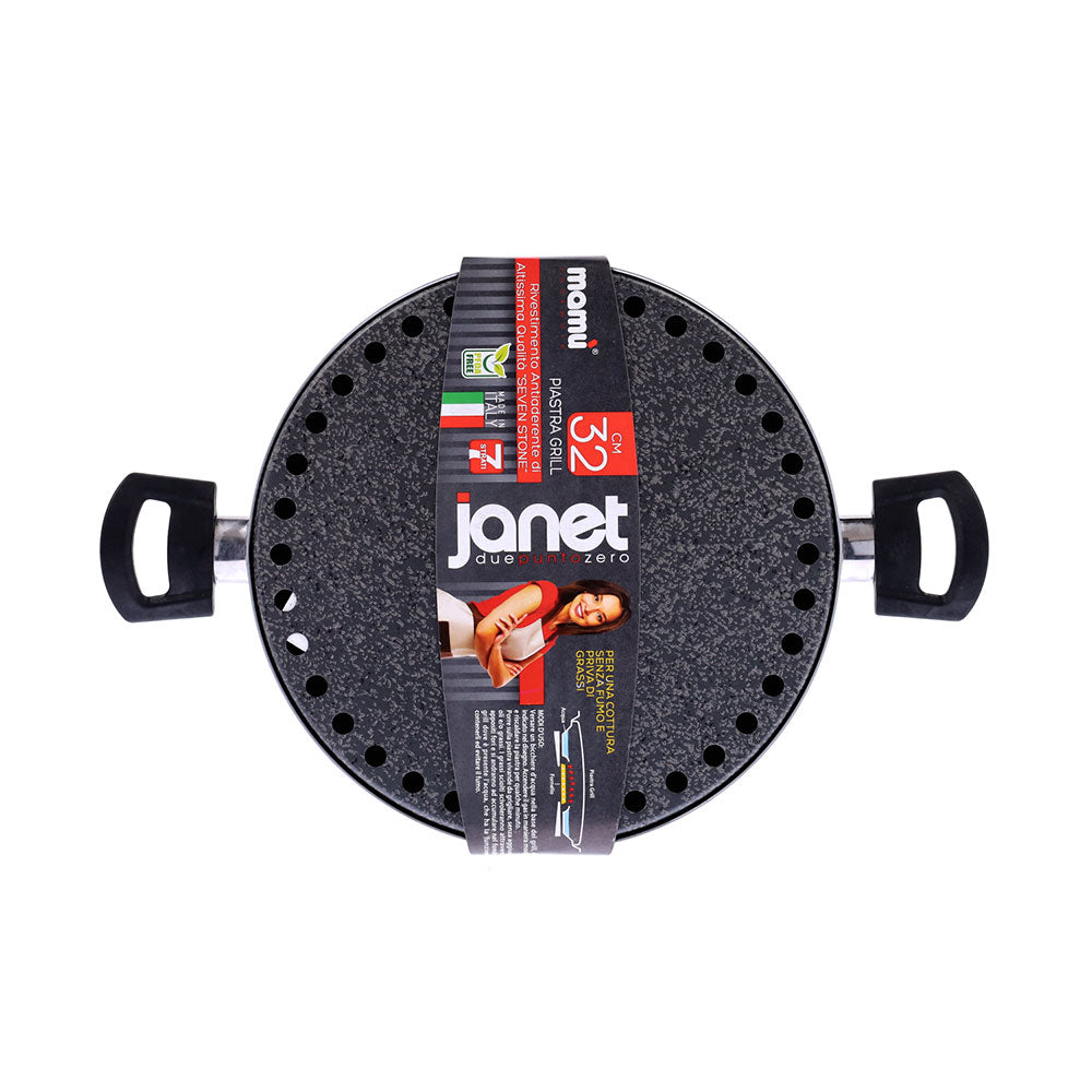 Antihaftbeschichtete Grillplatte, leicht zu handhaben, PFOA-frei, kratzfestes Aluminium, praktisch, schnelles Garen, hergestellt in Italien - 4