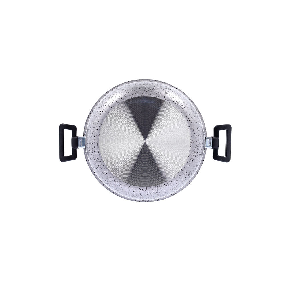 Antihaftbeschichtete, handliche und kratzfeste Aluminiumpfanne ohne PFOA mit zwei Griffen, praktisch, schnelles Kochen, hergestellt in Italien - 6