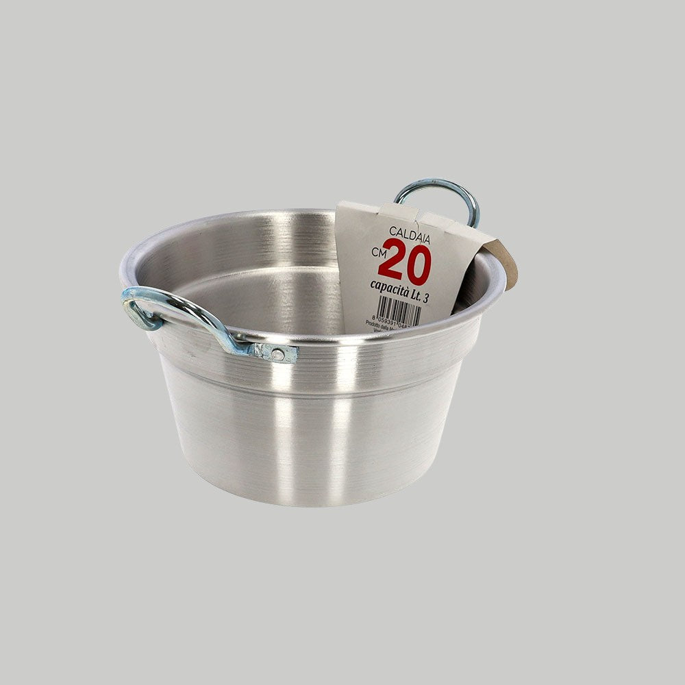 White aluminum boiler with iron handle, made in Italy. - 17