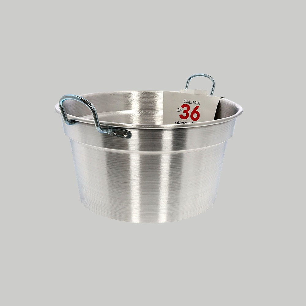 White aluminum boiler with iron handle, made in Italy. - 13