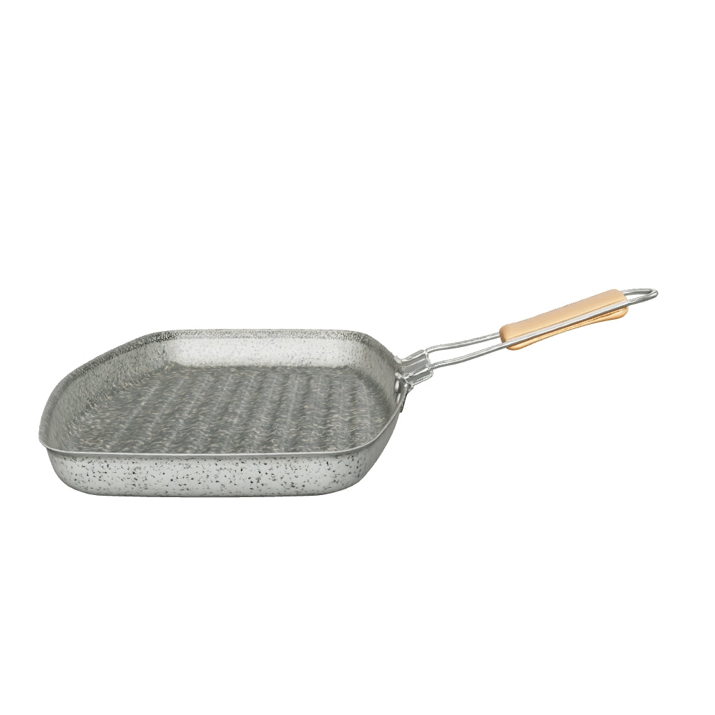 Bistecchiera Rettangolare dimensione generosa antiaderente maneggevole alluminio PFOA free antigraffio pratica cottura veloce made in italy_9
