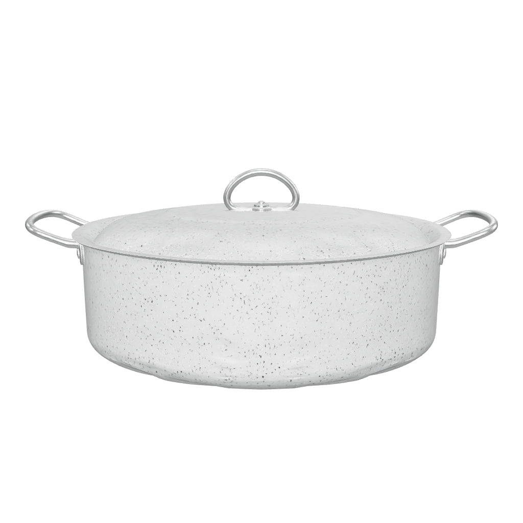 Casseruola Ovale antiaderente maneggevole alluminio PFOA free antigraffio pratica cottura veloce made in italy_9