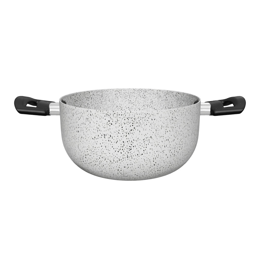 Casseruola con due manici antiaderente maneggevole alluminio PFOA free antigraffio pratica cottura veloce made in italy_9