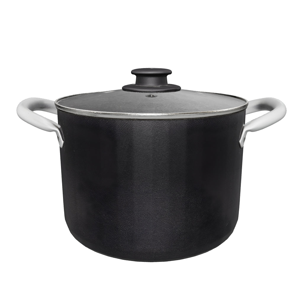 Pentola due cestelli con un manico estraibile con coperchio in vetro antiaderente alluminio pfoa free antigraffio made in italy - 1