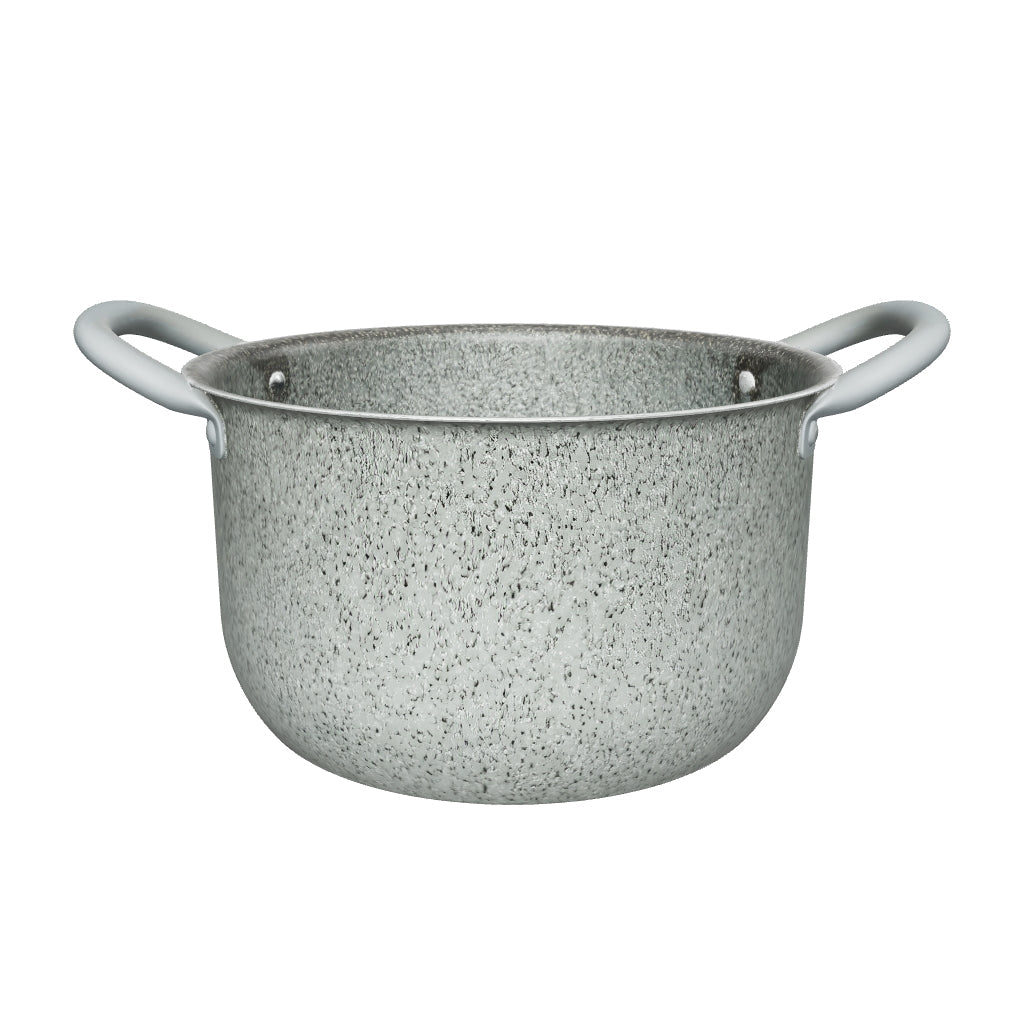 Pentola antiaderente maneggevole alluminio PFOA free antigraffio pratica cottura veloce con manici in ferro made in italy - 1