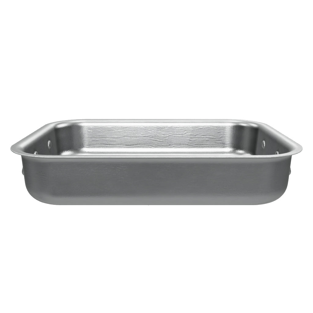 Rostiera in alluminio bianco con manico in ferro capiente horeca casalinga made in italy_9