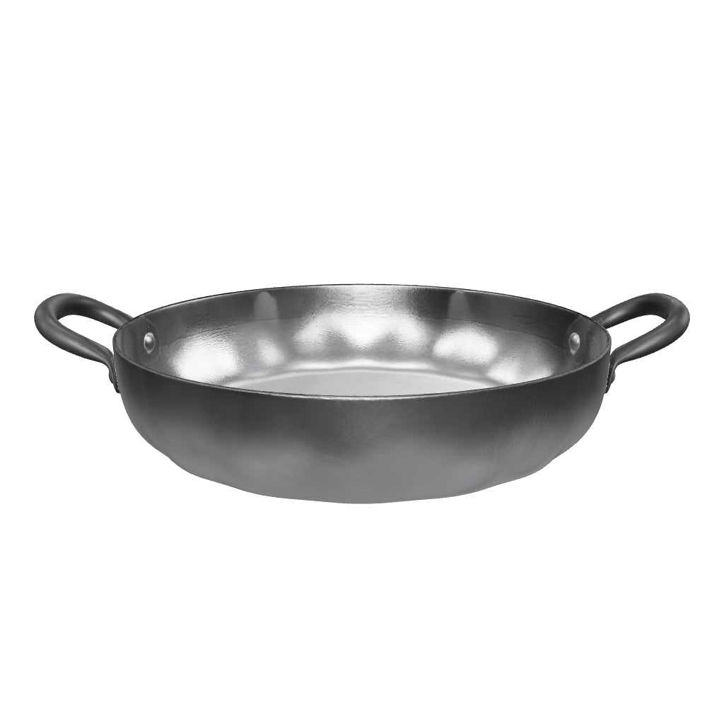 Tegame in alluminio bianco con manico in ferro capiente horeca casalinga made in italy - 1
