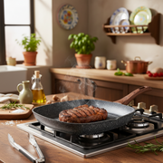 Quadratischer Induktionsgrill mit besonders hoher Materialstärke