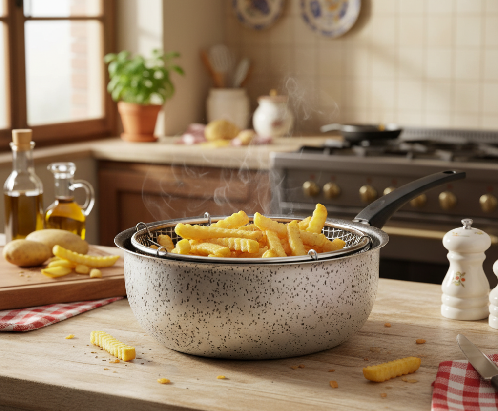 Fryer with one handle