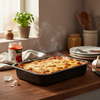 Lasagnera antiaderente alluminio 7 strati PFOA free antigraffio made in italy