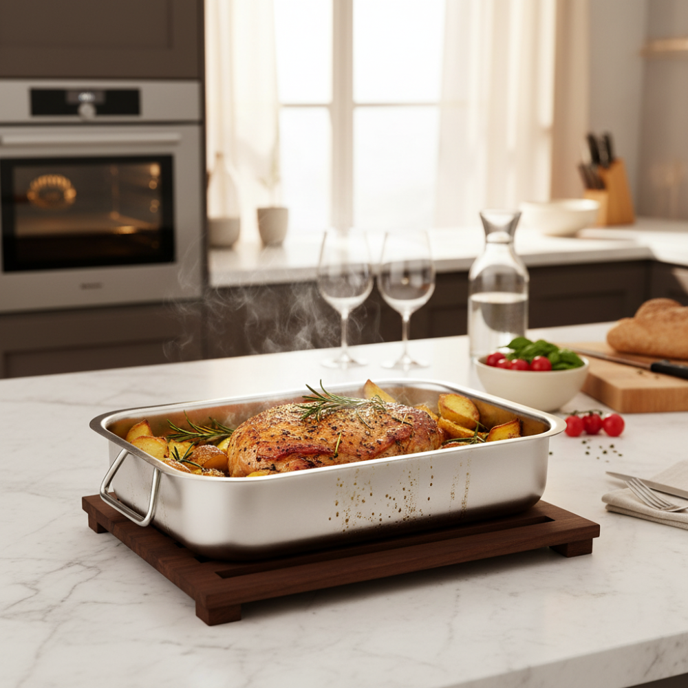 Weißer Aluminium-Bratpfanne mit großem Eisengriff für den Hausgebrauch – damit Sie sich wie ein Profikoch fühlen. Hergestellt in Italien.