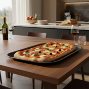 Perforated rectangular baking tray, non-stick, 7-layer aluminum, PFOA-free, scratch-resistant, made in Italy.