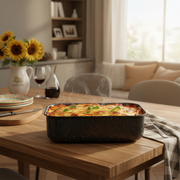 Teglia Rettangolare lasagnera antiaderente alluminio 7 strati PFOA free antigraffio made in italy