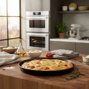 Große antihaftbeschichtete 7-lagige Aluminium-Focaccia-Form, PFOA-frei, kratzfest, hergestellt in Italien.