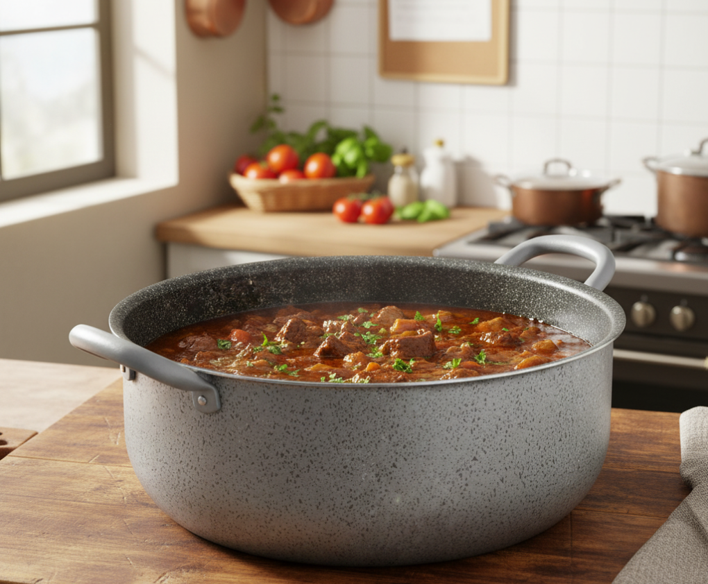 Saucepan with two handles