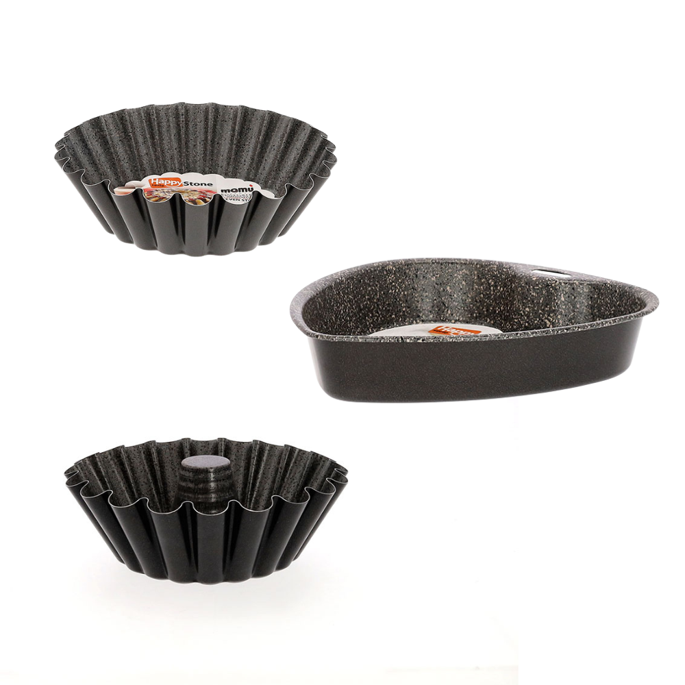 Mamù Set 3 stampi budino, cuore, margherita antiaderente 7 strati PFOA free antigraffio made in italy_1