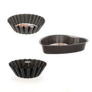 Mamù Set 3 stampi budino, cuore, margherita antiaderente 7 strati PFOA free antigraffio made in italy_1